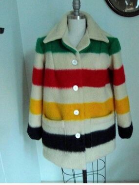 HBC Blanket Coat Made From Upcycled Vintage Blanket